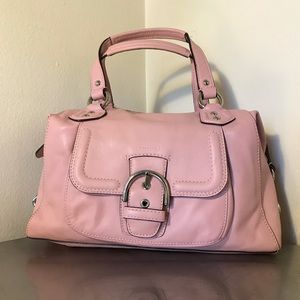 Coach Campbell Leather Satchel - Pink Tulle